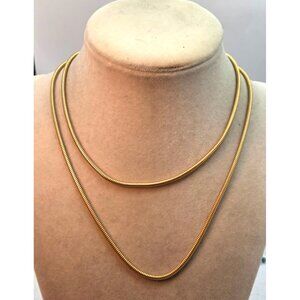 Gold Tone Anne Klein Snake Chain - approx 32"